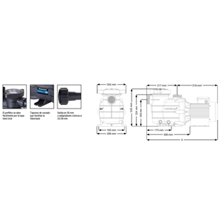 BOMBA POWER FLO-II 1/4 CV MONOFÁSICA - Imagen 2